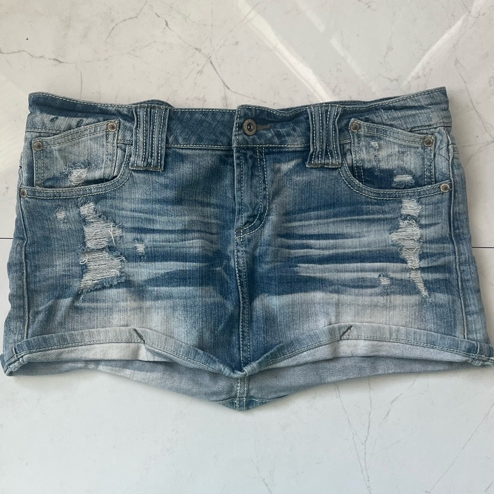 Blue Asphalt Denim Mini Skirt Y2K
